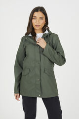 Brave Soul Rubberized raincoat green