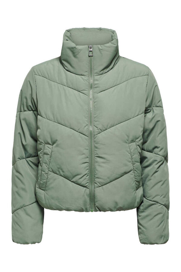 Springfield Quilted high-neck jacket green