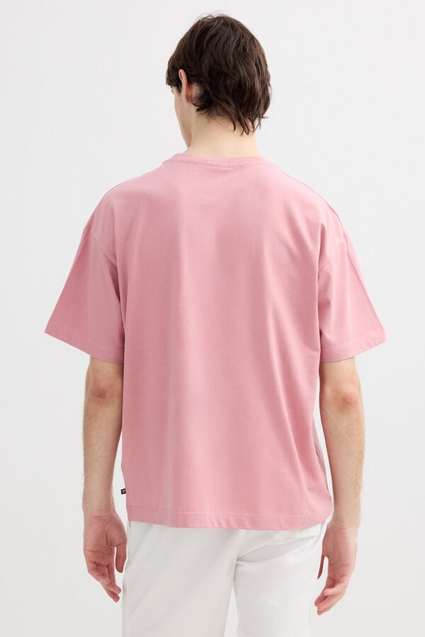 Inside Kurz&auml;rmeliges Oversize-T-Shirt Rosa