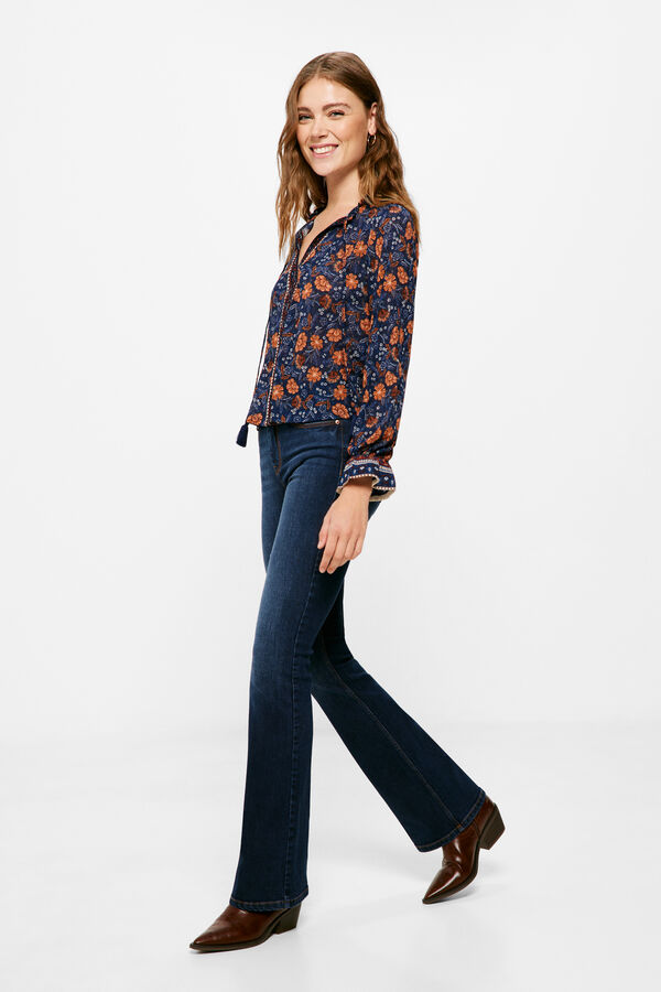 Springfield Floral borders blouse navy
