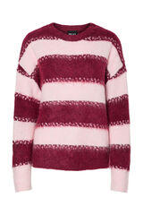 Pieces Jersey punto grueso color contraste morado/lila