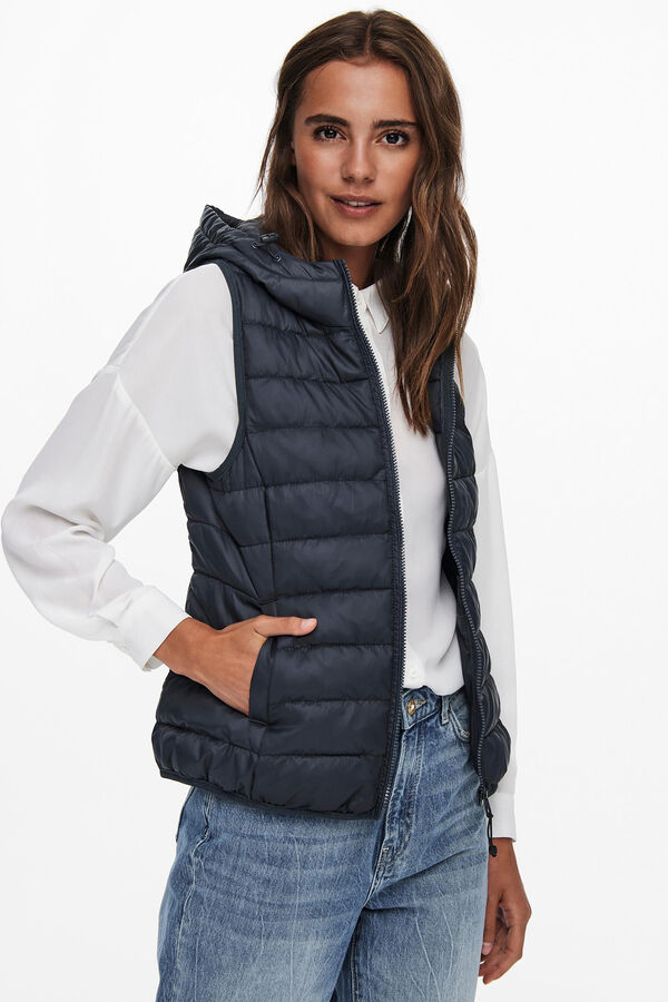 Springfield Ultralight women's vest with hood bluish