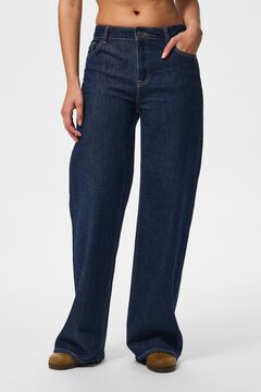 Pieces Jeans anchos tiro medio