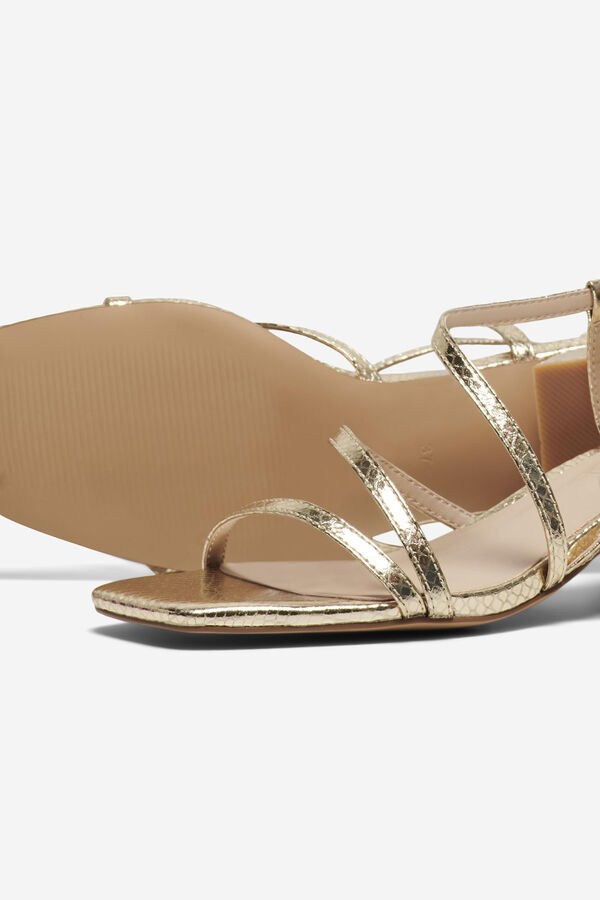 Springfield Faux leather heeled sandal Žuta