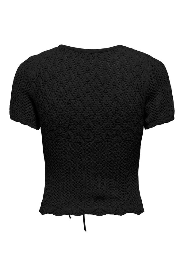 Springfield Ruched jersey-knit top black