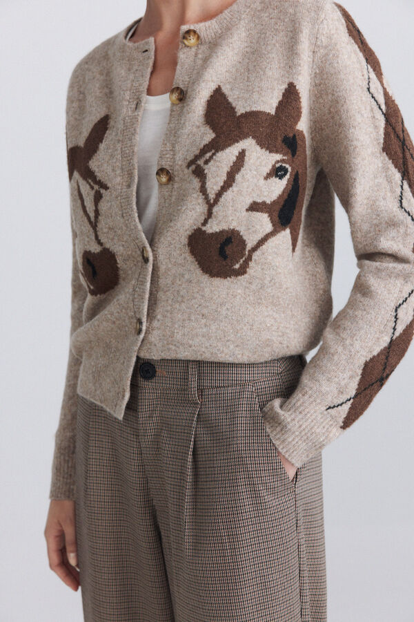 Springfield Elasticated waist chinos brown