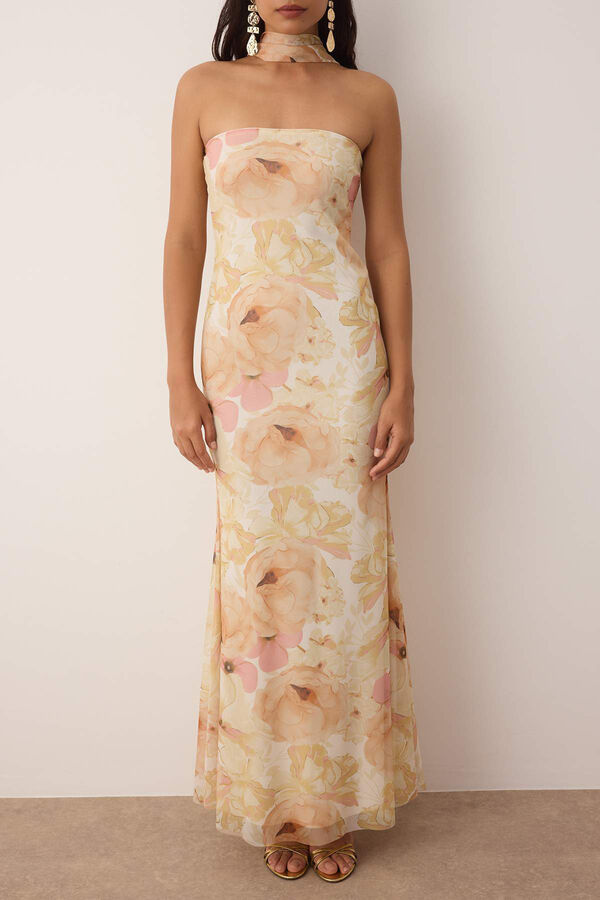 Trendyol Vestido palabra de honor blanco