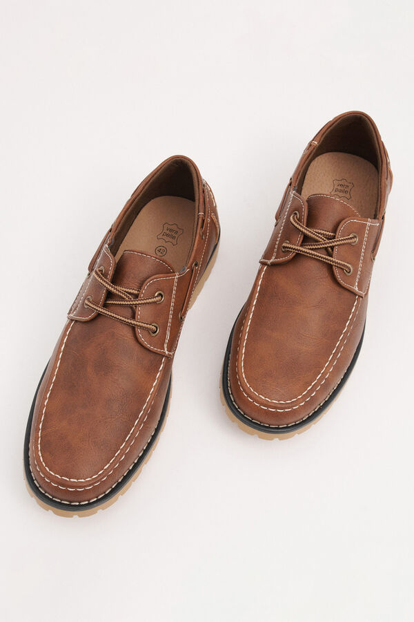 Springfield Essential stitched deck shoes smeđa