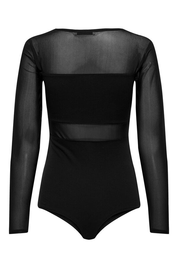 Only Semi-transparent tight body Crna