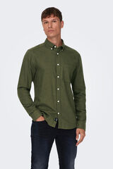 Springfield Men's Oxford neck shirt  green