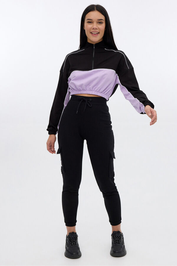 Inside Pantal&oacute;n Jogger Cargo De Felpa negro