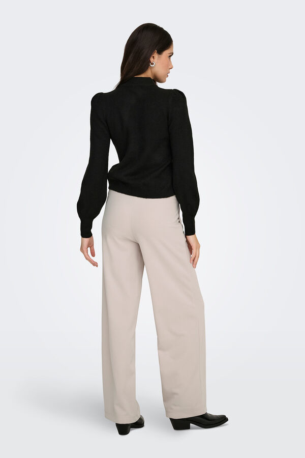 JDY Lange Wide-Leg-Hose Grau