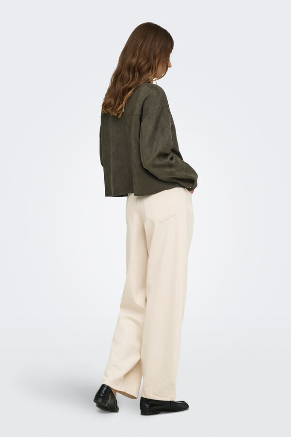JDY Suede overshirt brown
