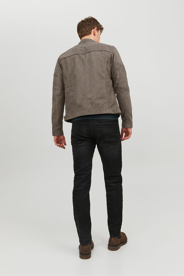 Jack & Jones Bőrut&aacute;nzat&uacute; motoros dzseki sz&uuml;rke