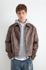 Balmohk Faux leather jacket nude