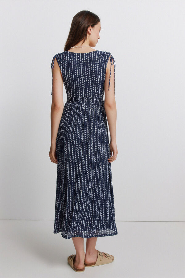 Springfield Gathered shoulder strap dress blue