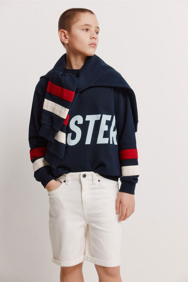 Springfield Kids Bermudas infantil em denim branco