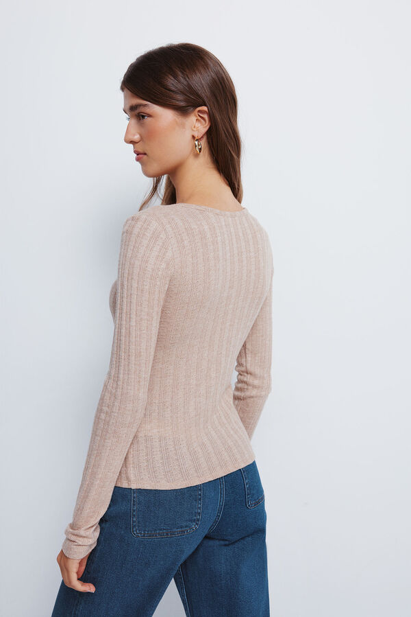 Springfield Baker's cut jersey-knit T-shirt nude