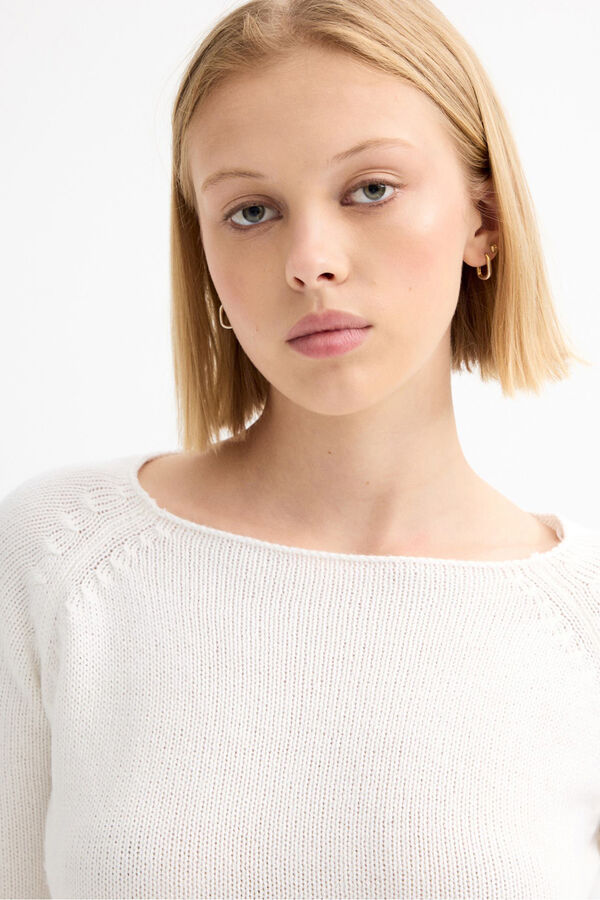 Inside Jersey Cuello Redondo blanco