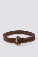 Springfield Studded wide belt nude