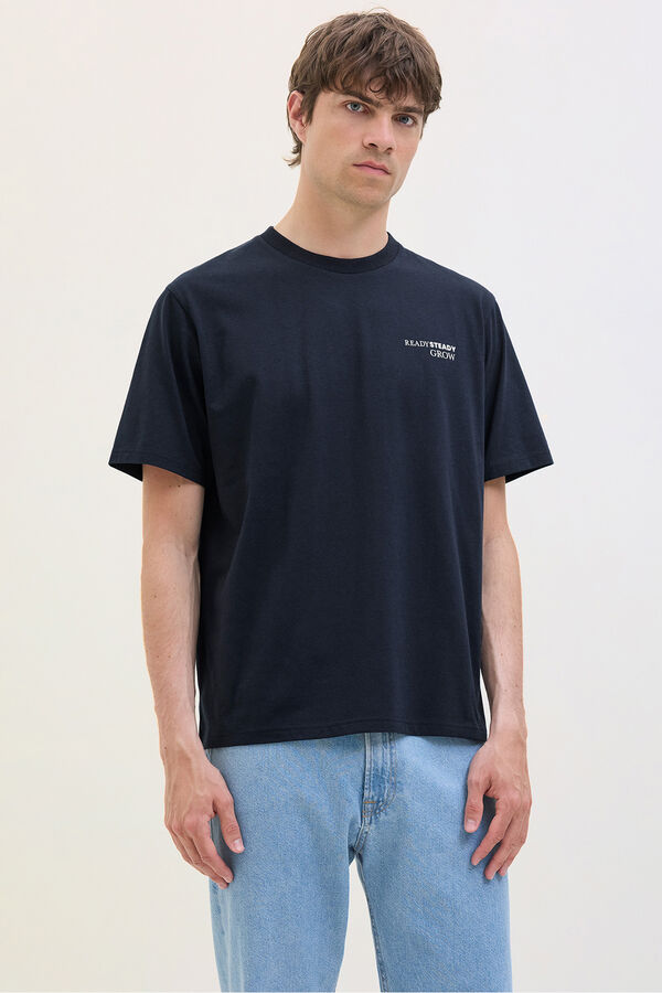 JJ REBEL Camiseta back print azul