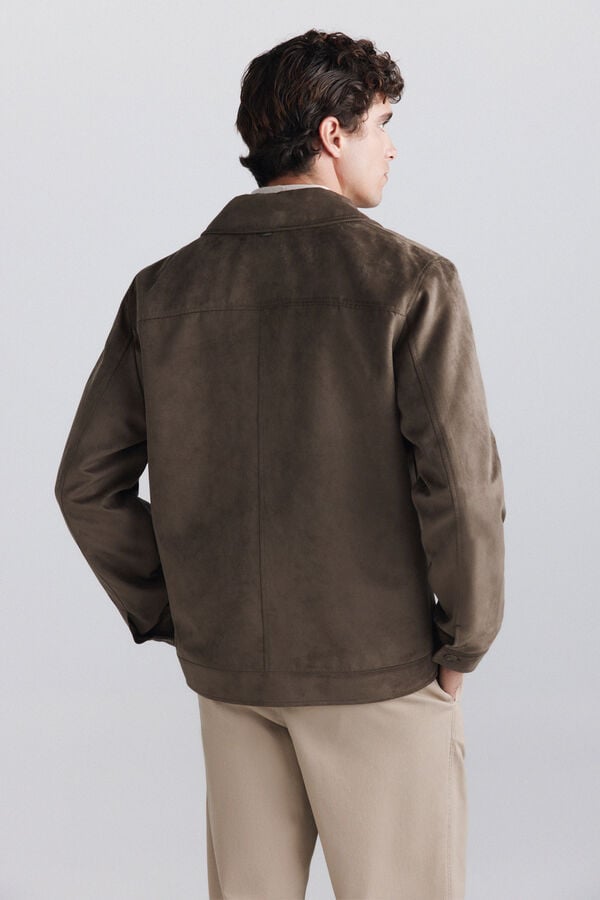 Springfield Faux suede jacket nude