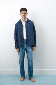 Springfield Mid-wash overdyed regular fit jeans