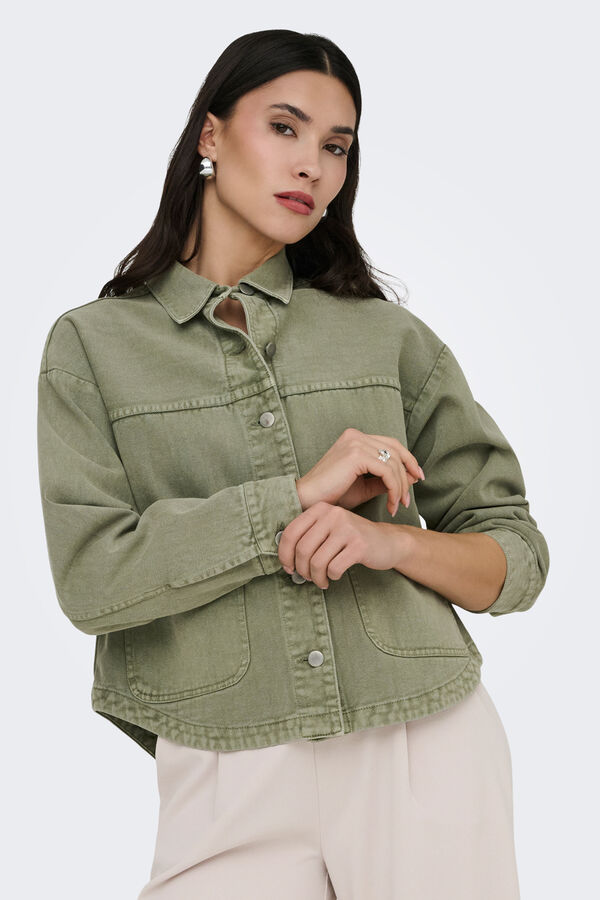 JDY Chaqueta vaquera verde