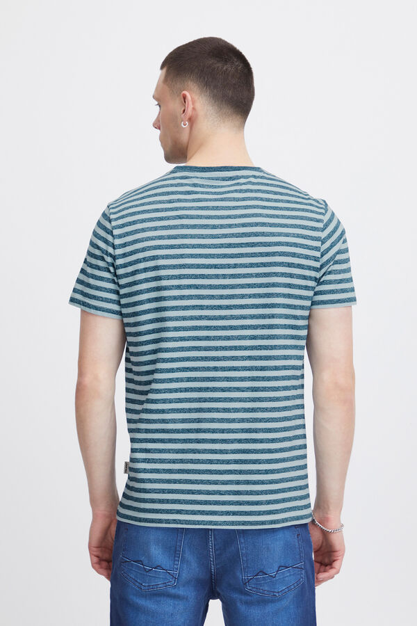 Springfield Striped short-sleeved T-shirt svetloplava
