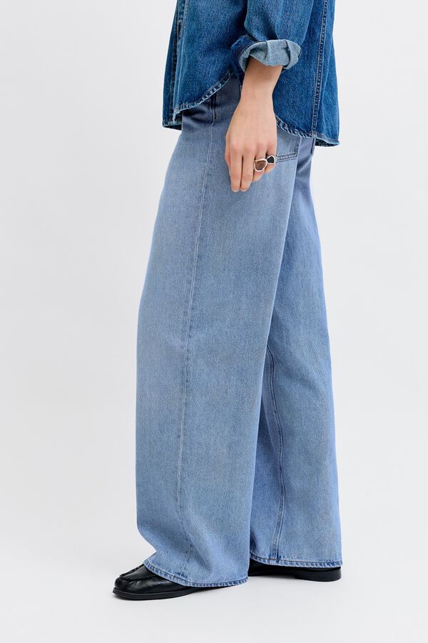 Jack & Jones Jeans wide tiro alto lavado azul