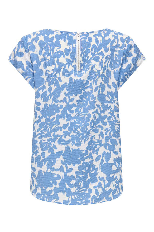 Only Printed short sleeve T-shirt blue