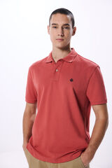 Springfield Regular fit basic piqué polo terracotta