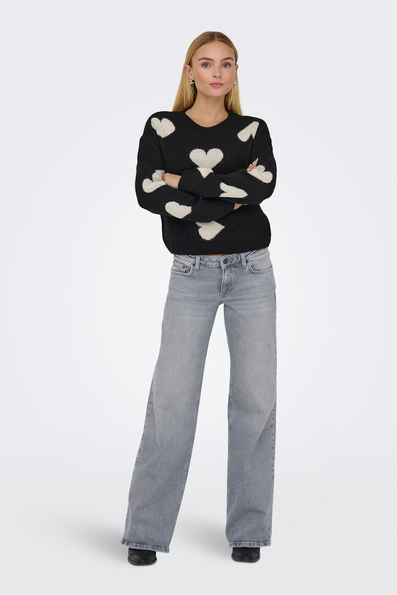 Only Jersey estampado corazones