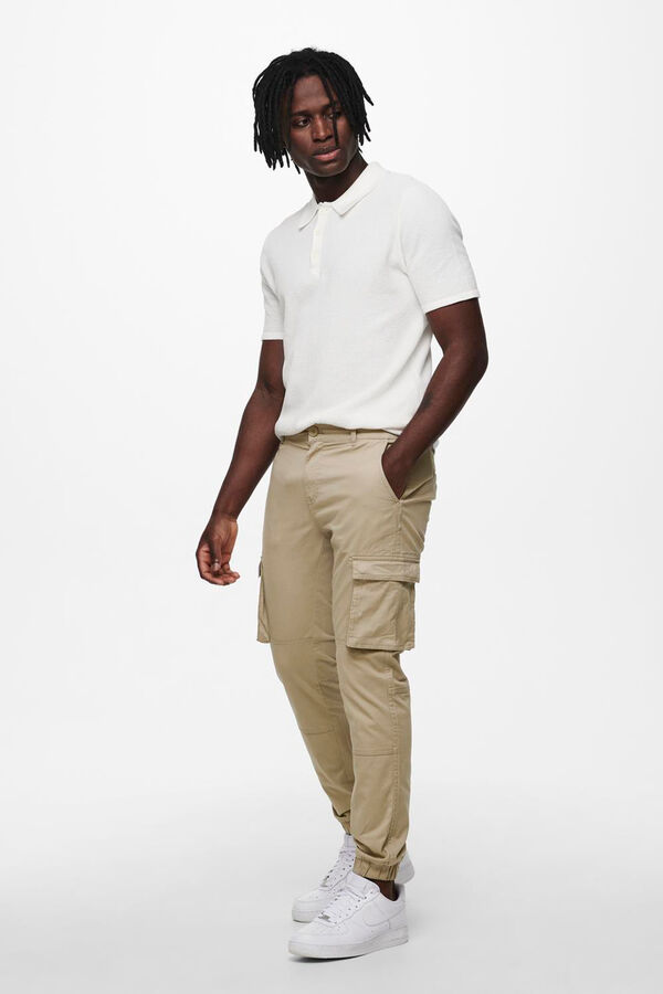 Springfield Men's long cargo pants brown