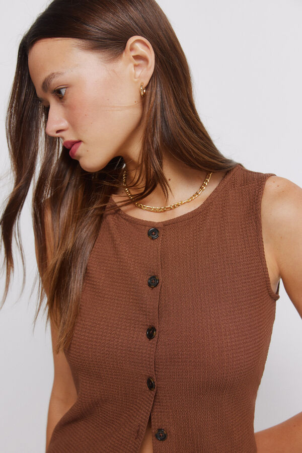 Springfield Button gilet nude