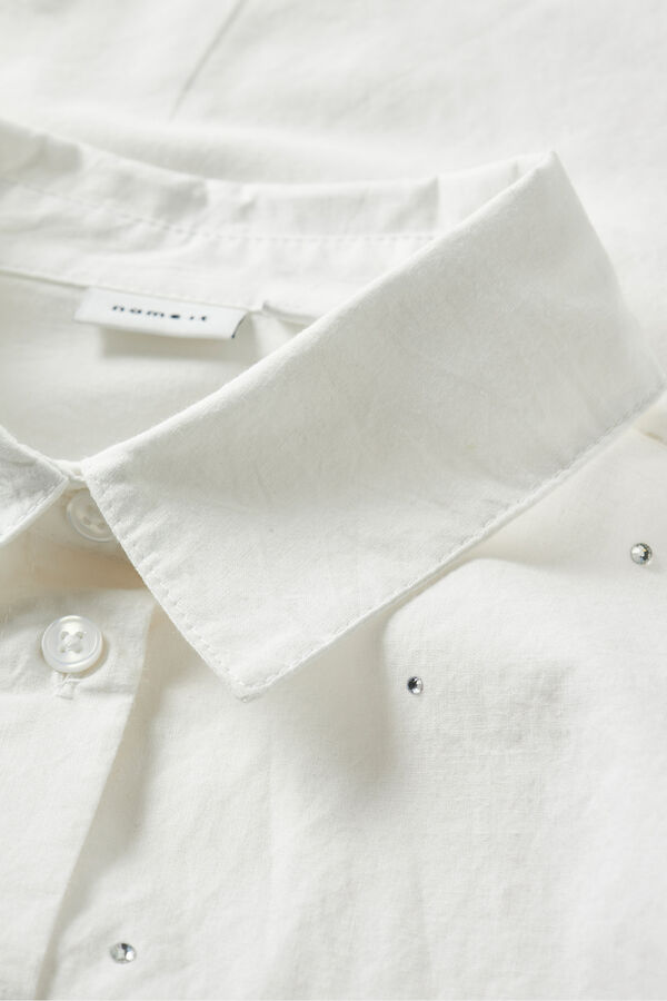 Name It Camisa de festa para menina branco