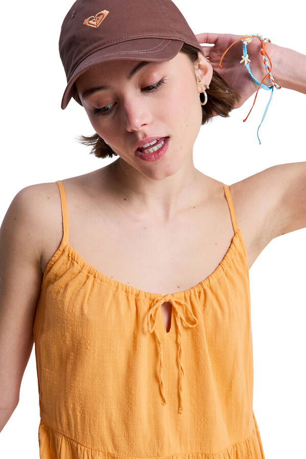 Roxy Vestido de corte evas&eacute; naranja