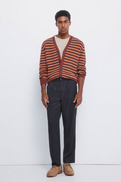 Springfield Cal&ccedil;a retas com pregas, corte largo