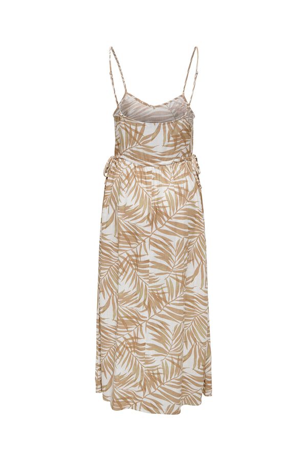 Only Vestido largo de lino blanco
