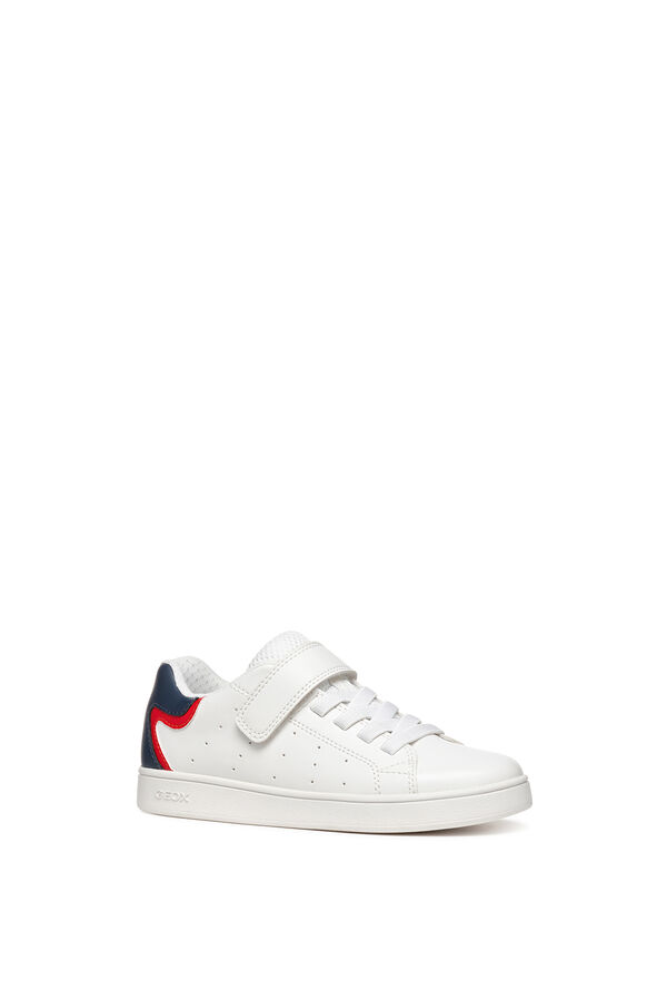 Geox Faux leather trainers white
