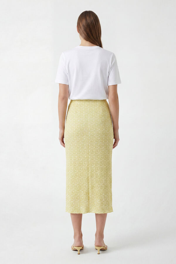 Pieces Printed midi skirt printed