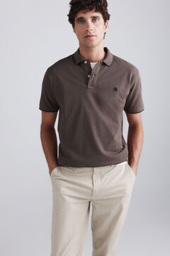 Springfield Polo piqu&eacute; contrastes slim fit