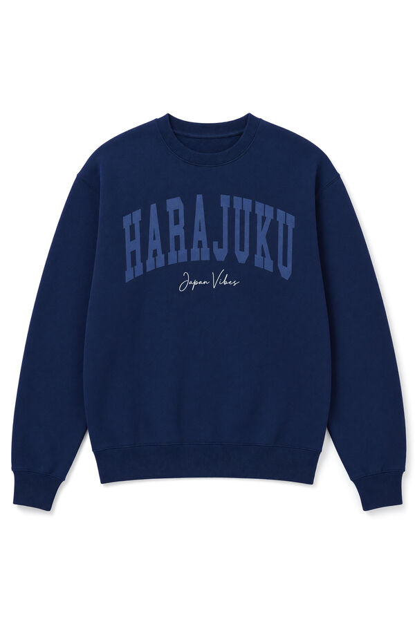 Springfield Sudadera cuello doble arajuku azul