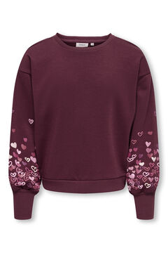 Only Girls Sweatshirt gola redonda floral