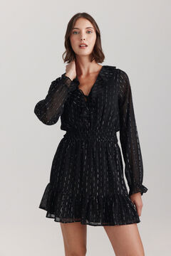 Springfield Short dress with glitter ruffles
