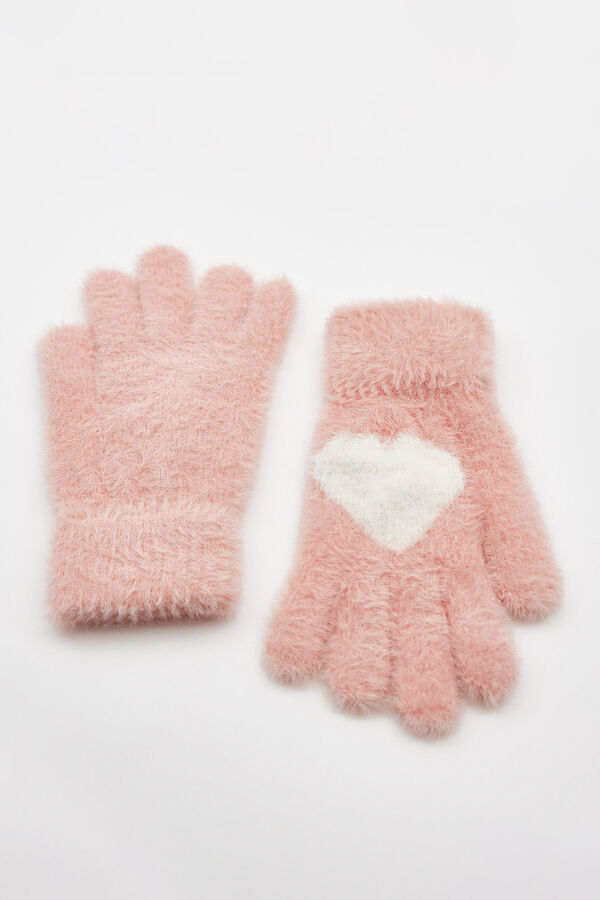 Springfield Pink heart gloves piros