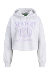 Jack & Jones Sweatshirt cropped com capuz branco