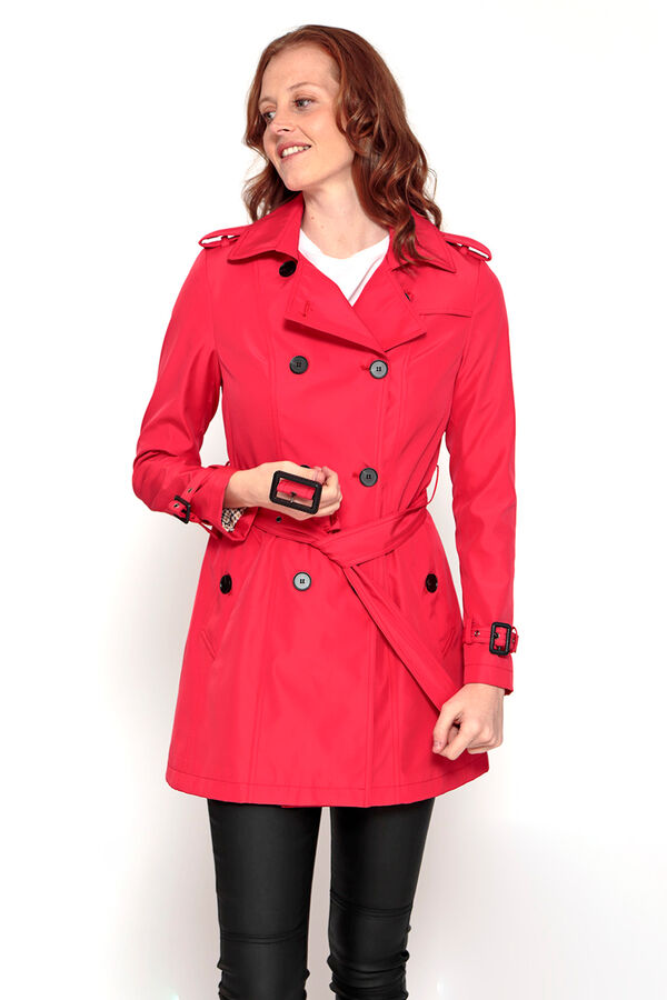 Springfield Buttoned trench coat with belt crvena