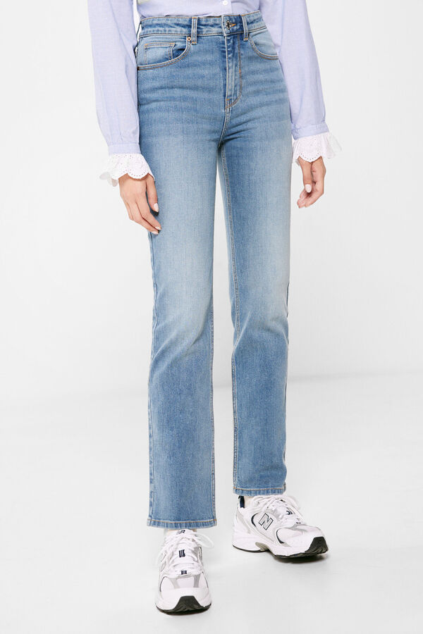 Springfield Sustainable wash straight jeans blue