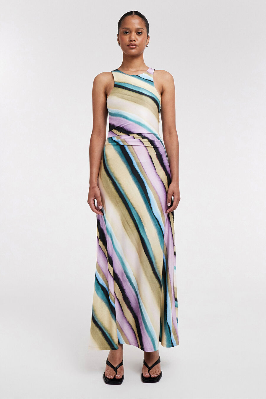 Vestido largo estampado